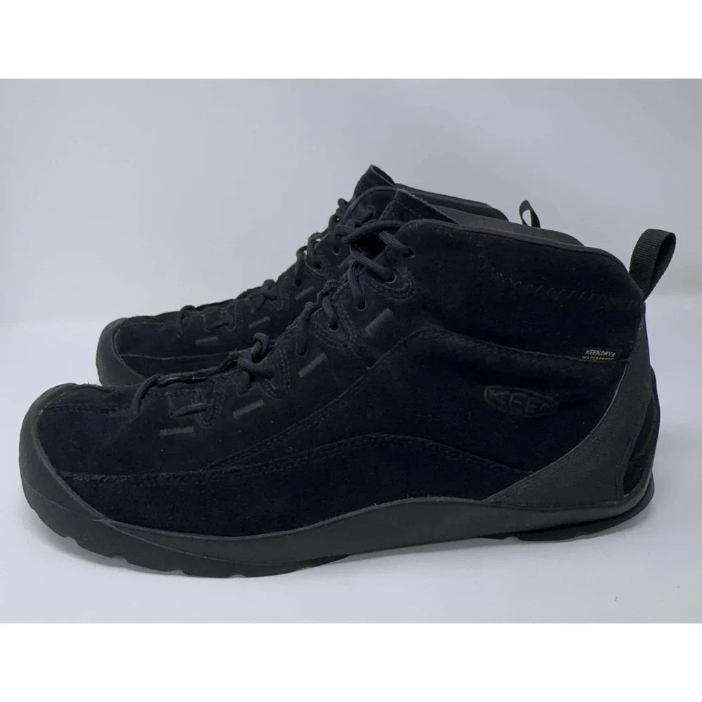 KEEN‎ Jasper Mid Top Sneaker Mens Size 12 Black Suede Hike Outdoor Casual Shoe